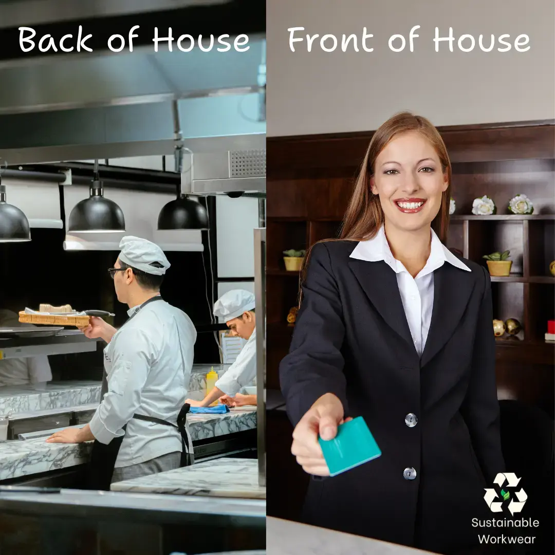 sustainable hospitality uniforms Ireland back of house and front of house certified workwear