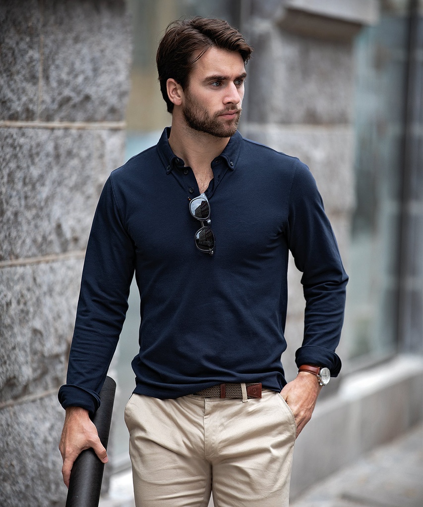 Deluxe long sleeve polo NB71M