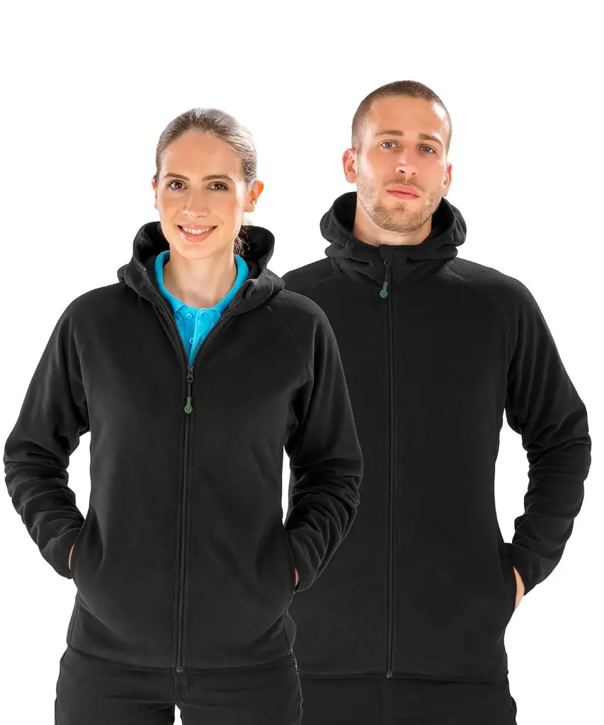 Recycled Unisex Hooded Microfleece Jacket♻️ 