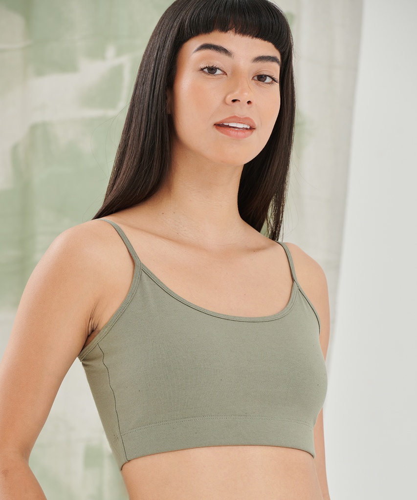 Sustainable Cropped Cami-top,  adjustable straps SK230