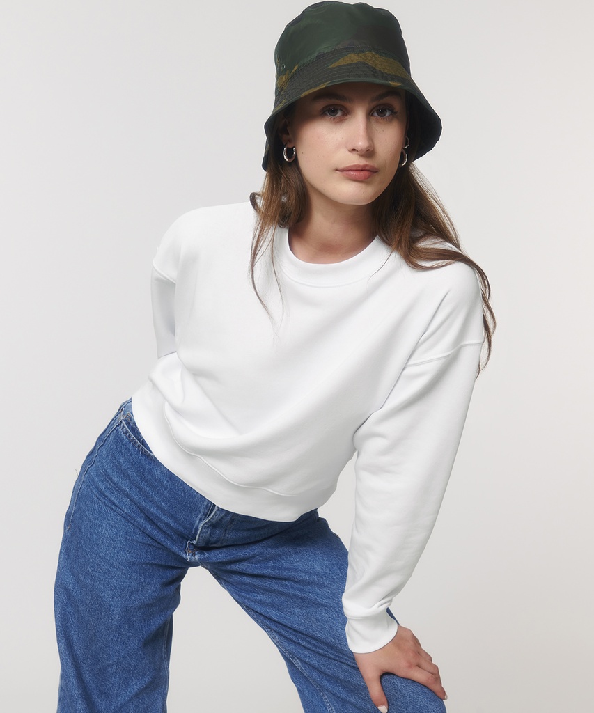 Terry Cropped Crew-neck Sweatshirt (STSW873)