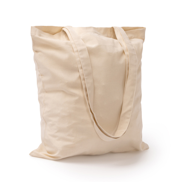 Shopping bag in RPET polyester with 120 gsm cotton touch. 70 cm long handles.