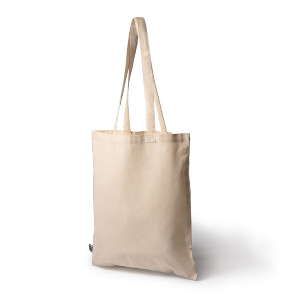 Colour tote bag in 100% Fairtrade cotton (180 gsm), with reinforced 70 cm handles.