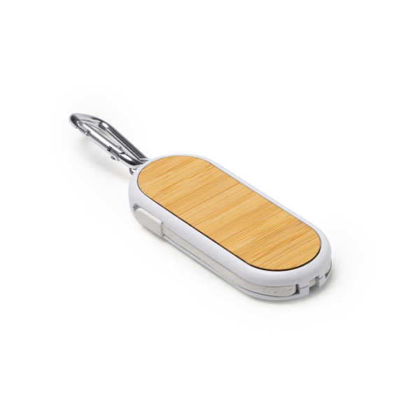 Made of a combination of wheat Straw plastic and bamboo. The 5-in-1 charger solution for charging your devices.