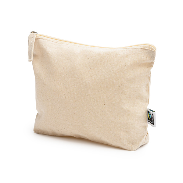 Multifunctional toilet bag in 100% Fairtrade cotton (180 gsm).