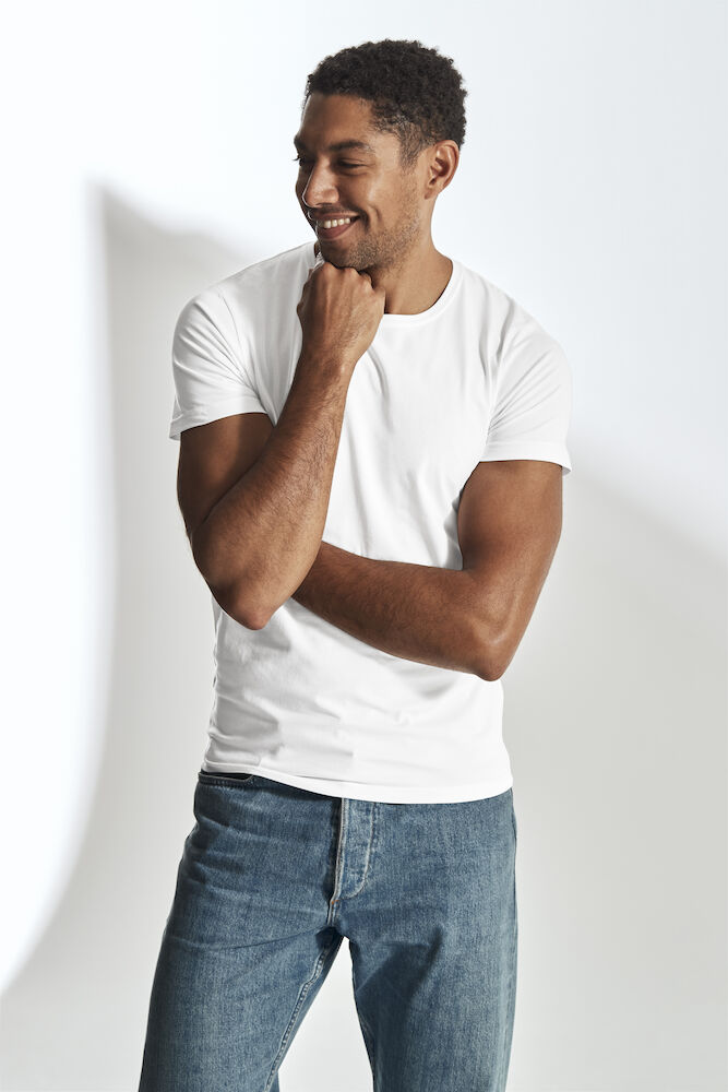 Men's Stretch Round Neck T-shirt 141026
