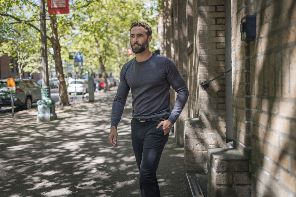 Men's Merino Crewneck Jumper 355406