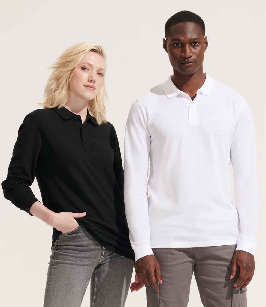 SOL'S Unisex Long Sleeve Piqué Polo Shirt 04241