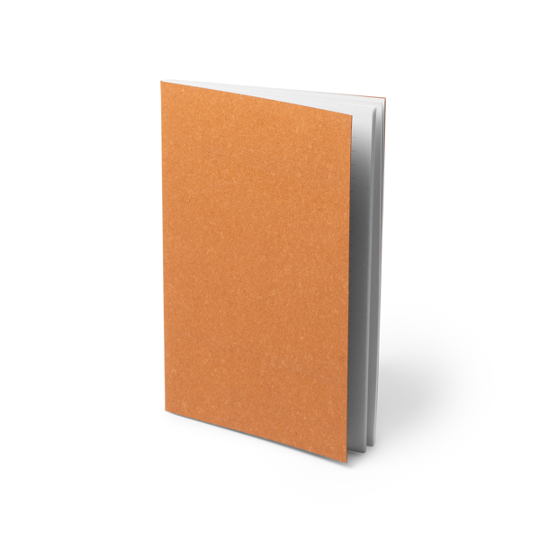 A5 notebook with recycled soft leather covers. 32 lined sheets. 80 gsm paper.
