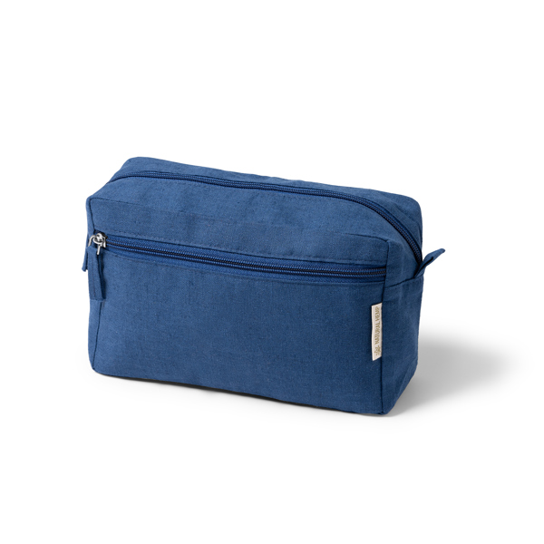 Multifunctional toilet bag in 100% hemp fabric .