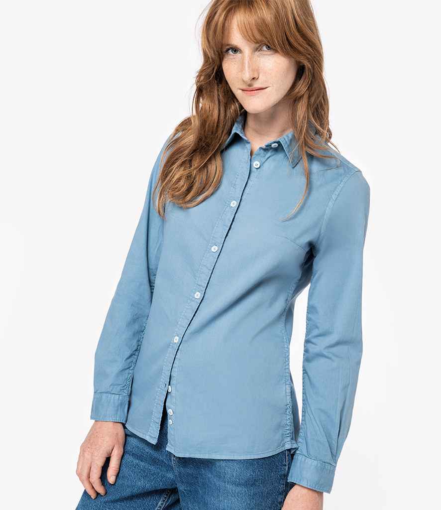 Washed Long Sleeve Shirt NS503