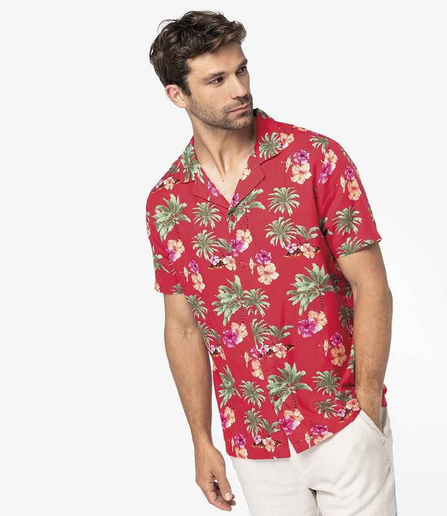 Native Spirit Short Sleeve Hawaiian Print Shirt NS529