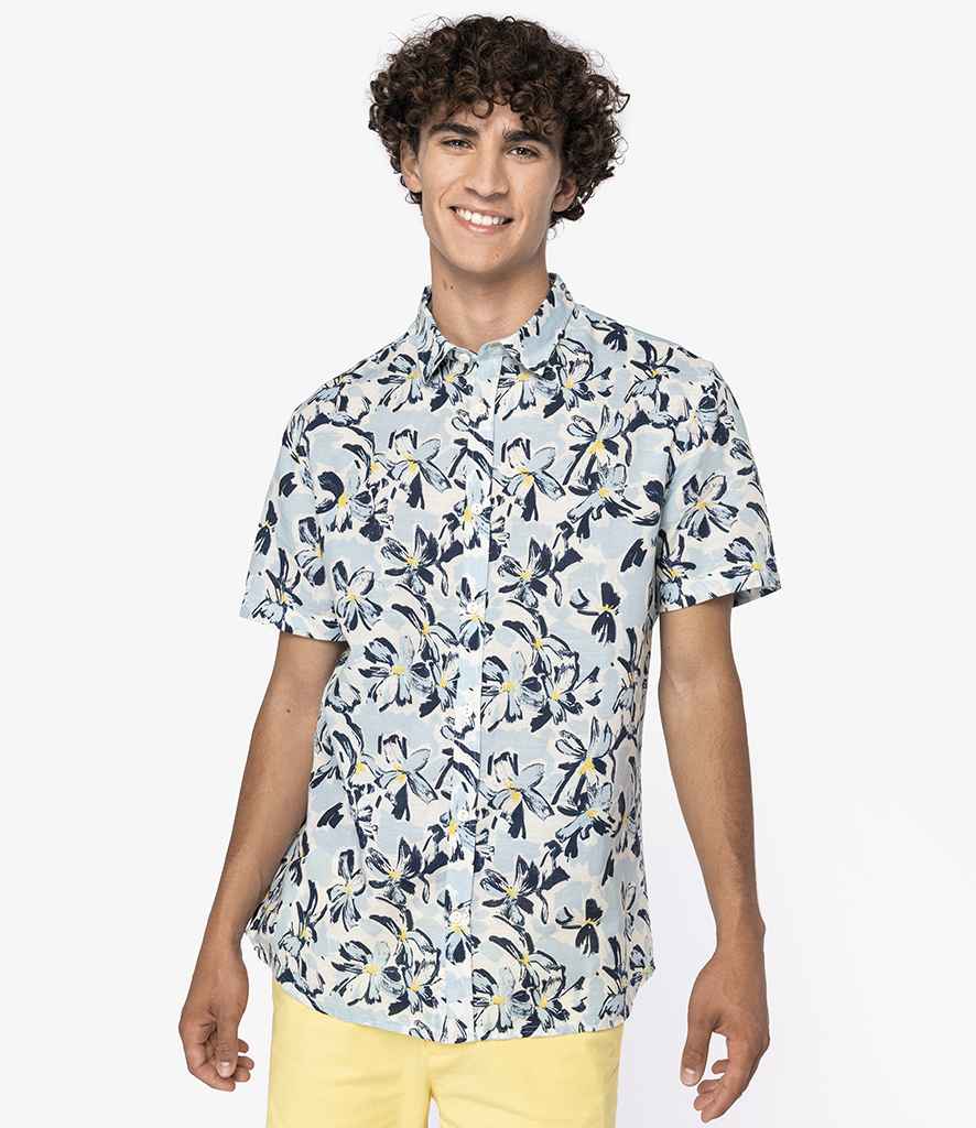 Native Spirit Short Sleeve Coastal Print Shirt NS530