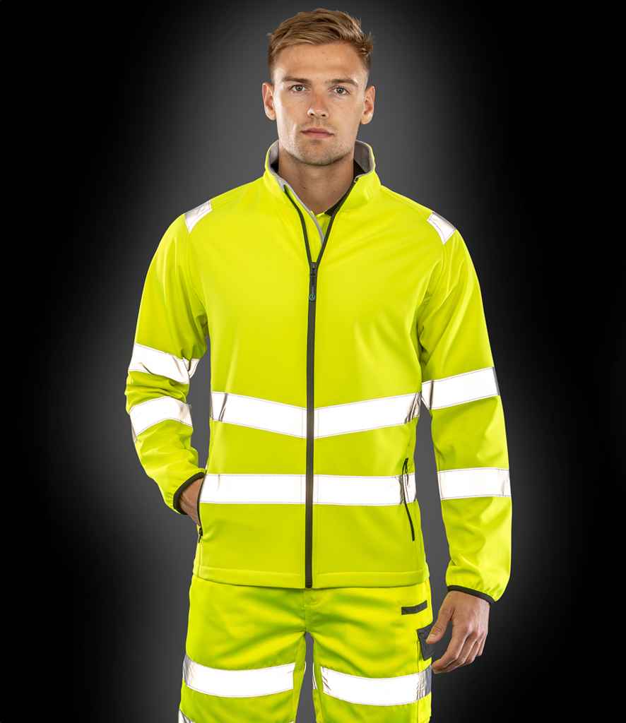 Result Genuine Recycled Printable Safety Soft Shell Jacket RS505