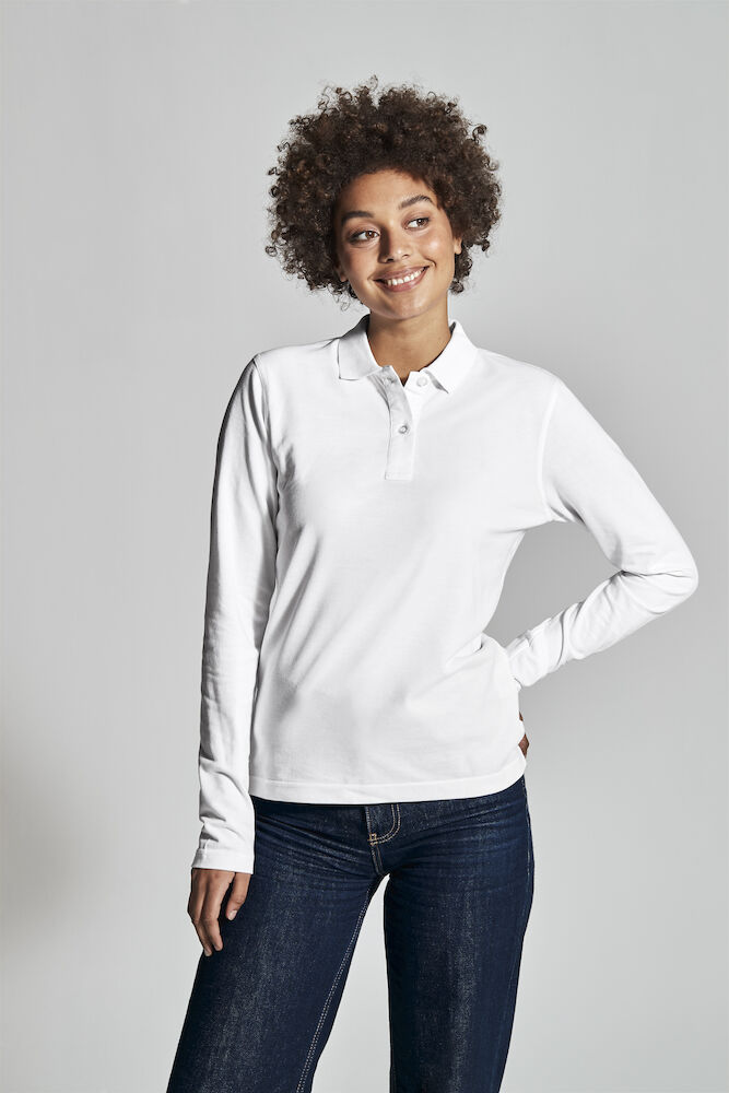 Ladies Pique L/S Polo