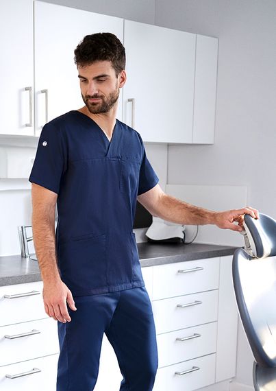 Short-Sleeve Men's Scrubs
