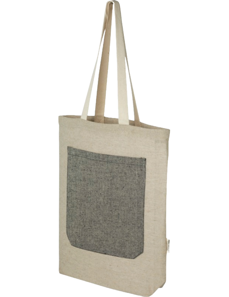 Recycled Tote bag with front pocket 9L 