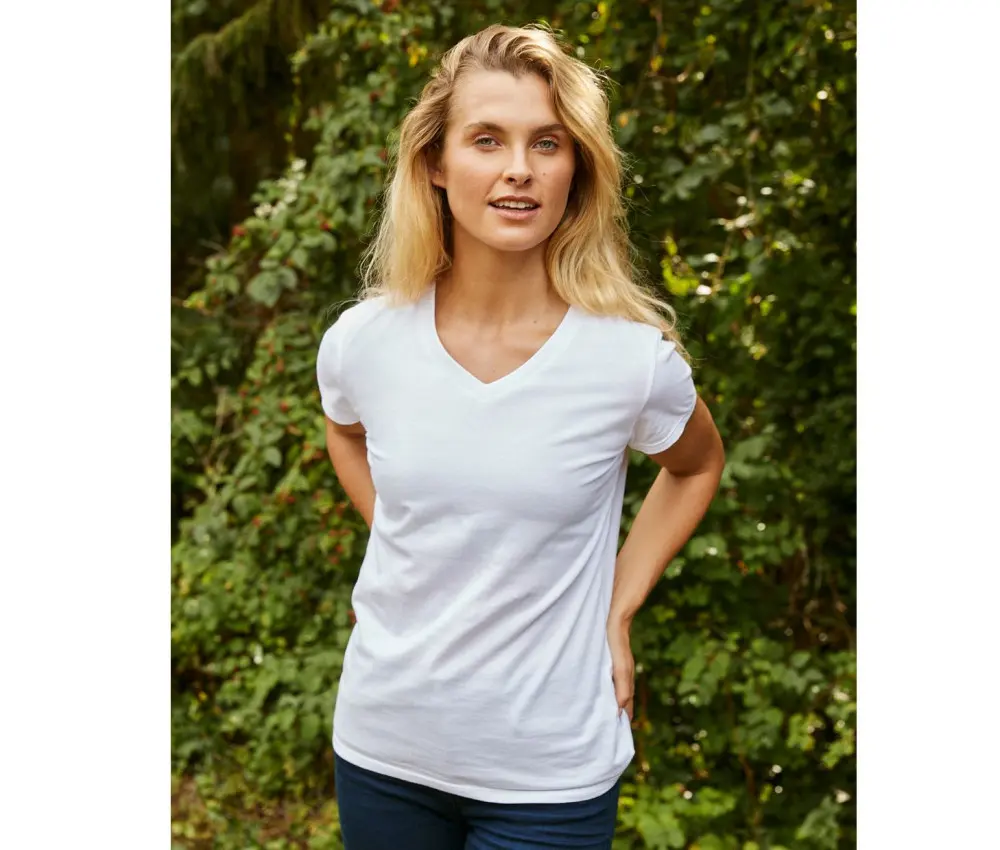 V-Neck T-Shirt | Ladies | Fairtrade Cotton 🌿 