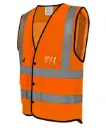 Hi-vis Button Waistcoat | Open-mesh | Recycled ♻️