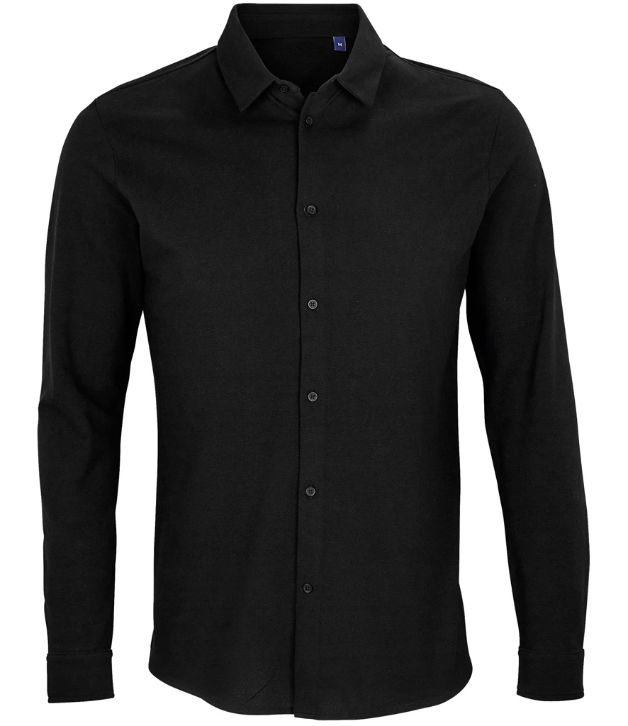 Basile Long-Sleeve Piqué Shirt | Men's | Organic Cotton🌿
