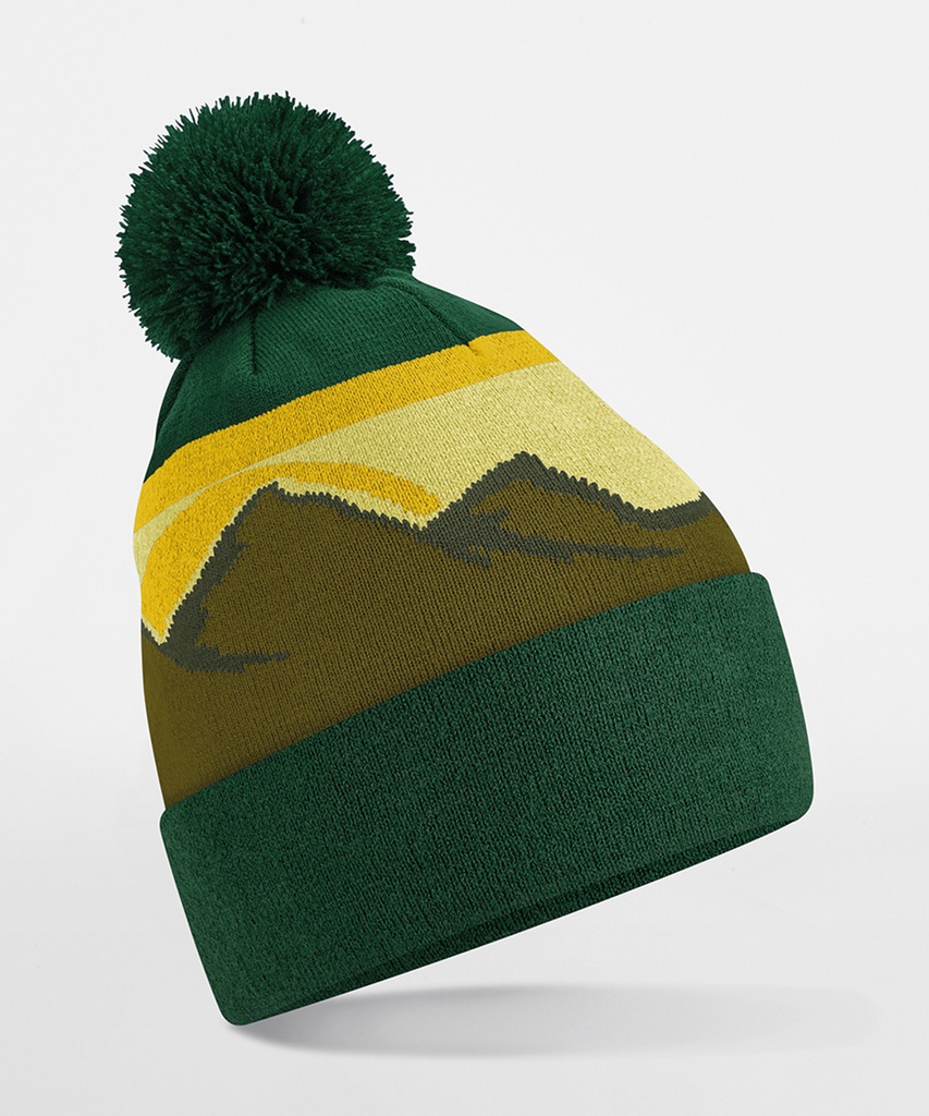 Mountain Peaks pom pom beanie B395R