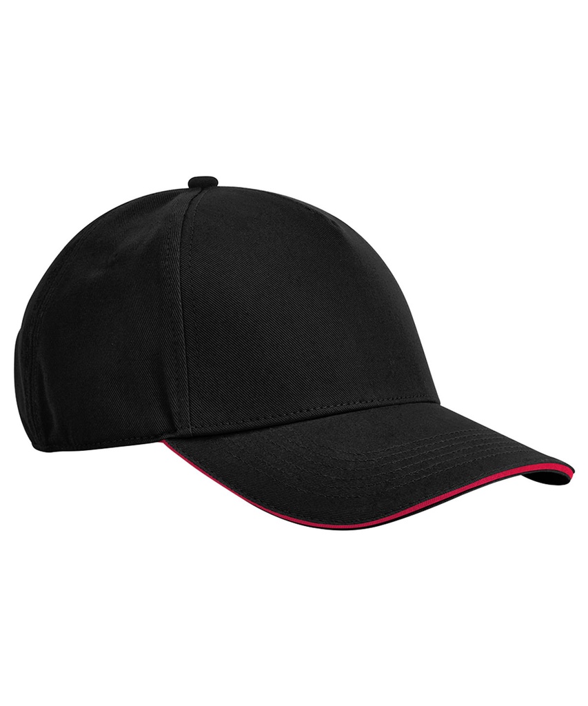 EarthAware® classic organic cotton 5-panel cap – sandwich peak B825C