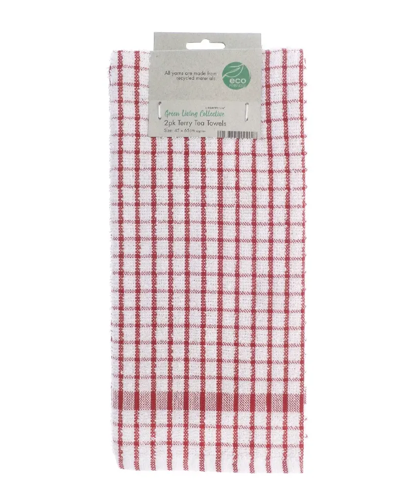 Terry Tea Towels | 2-pack | Recycled Poly-Cotton ♻️