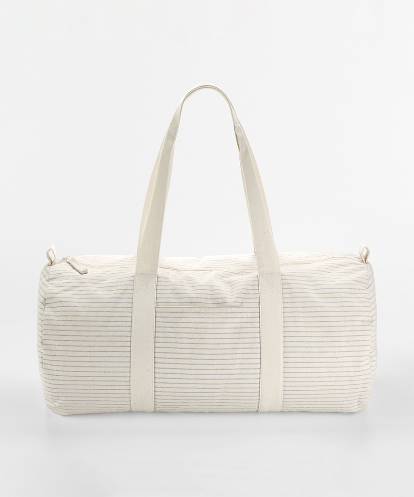 Striped Organic Cotton barrel bag WM258