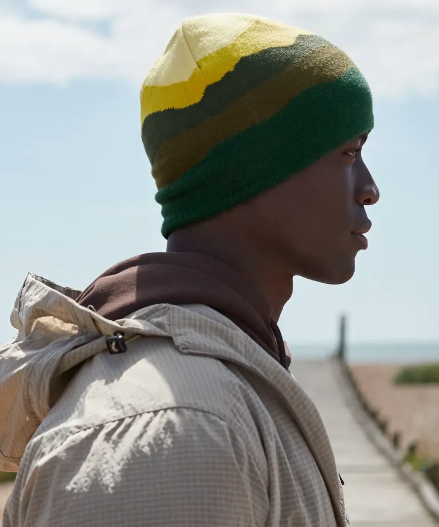 Pull-on Beanie | Mountain Peaks | Recycled