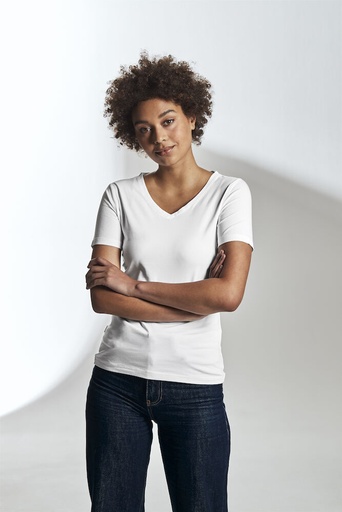 Ladies Stretch V-neck T-Shirt 141025