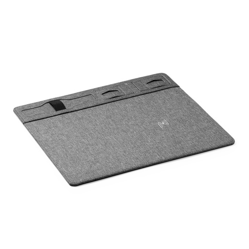 Mouse pad in RPET with in-built 10W wireless charger. AL3038