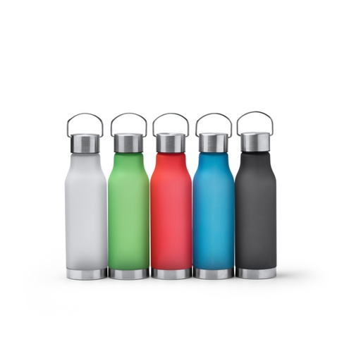 RPET bottle, stainless steel cap, handle and bottom. 600 ml capacity. BI1169