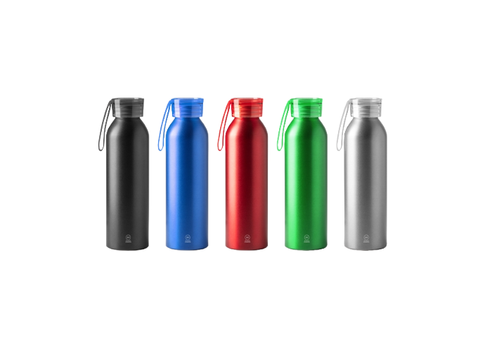 Recycled aluminum bottle. 