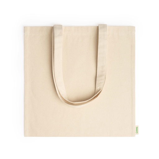 [BO7167] 100% organic cotton bag with practical 70 cm long handles. 300 gsm.