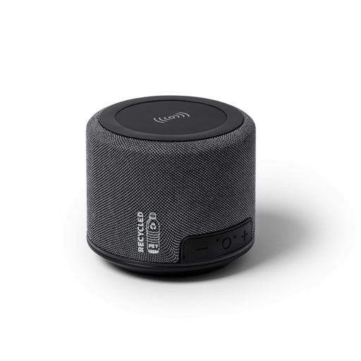 [BS3192] Wireless speaker in RPET fabric with wireless 5W dock station. 3W output.