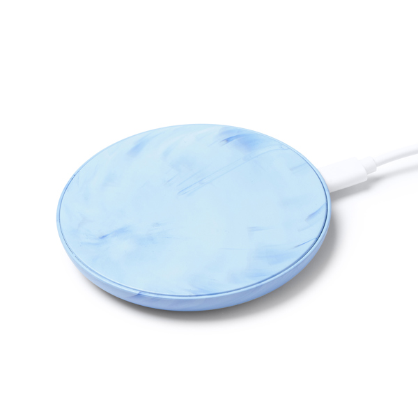 Wireless charger made from recycled bottle caps. 15W output.