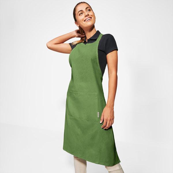 [DE9140] Bib Apron | 100% Hemp 