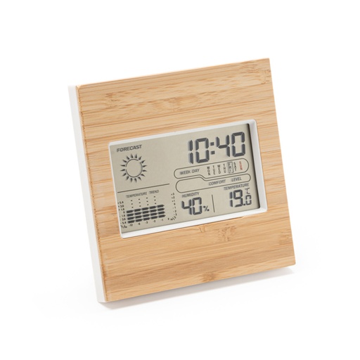 [EM3004] The weather station with a bamboo front shell.