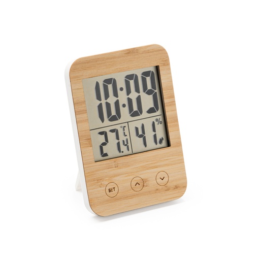 [EM3016] The weather station with a bamboo front shell.