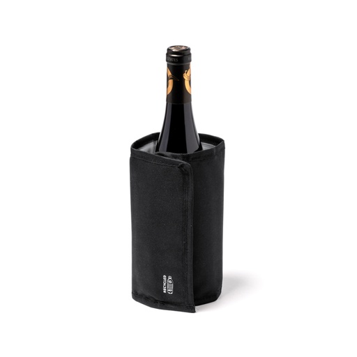 [EN7081] Bottle cooler sleeve in RPET, with adjustable velcro fastening.