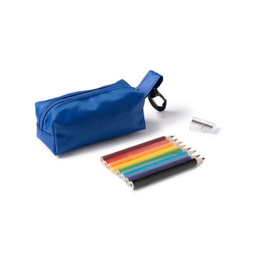 [ET1101] Pencil case made of RPET material with matching zip and swivel carabiner.