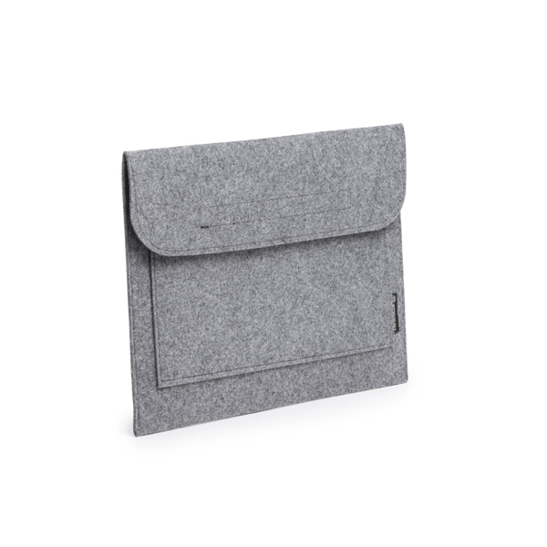 Recycled felt 15" laptop sleeve. AMBER 1141