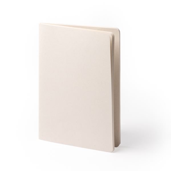 A5 notepad made from recycled milk cartons. Soft covers.