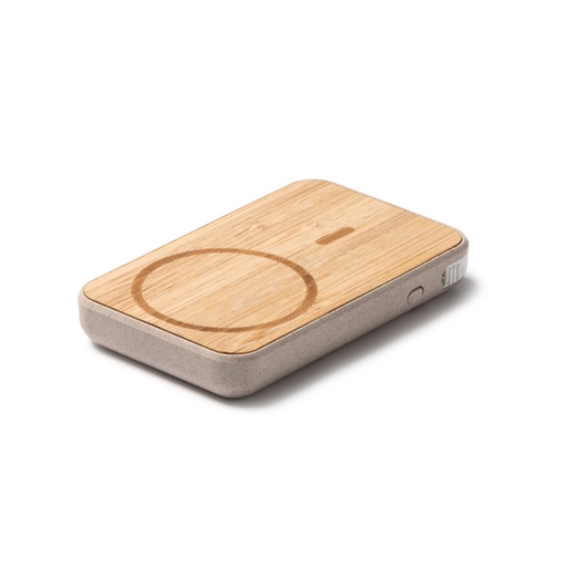 [PB1054] The 5000mAh external battery with bamboo and wheat fibre body.