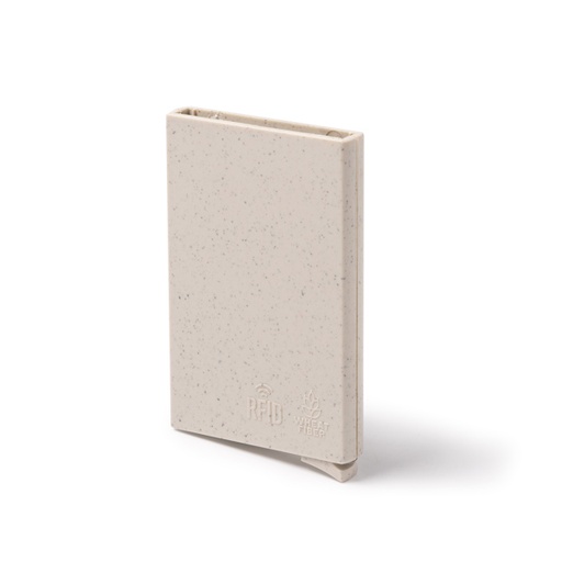 [TT1370] RFID card holder in wheat fibre. 6 cards capacity with automatic mechanism.