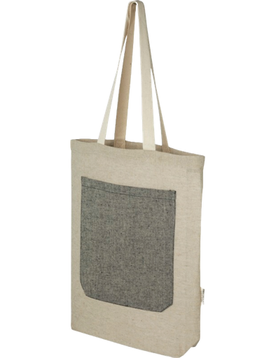 Recycled Tote bag with front pocket 9L 
