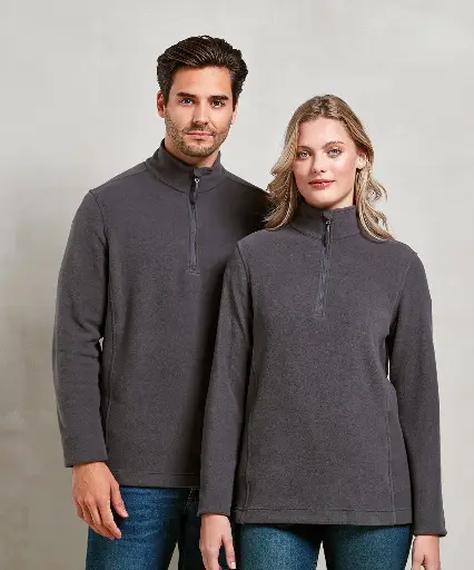 Unisex 1/4 Zip Recycled Microfleece 