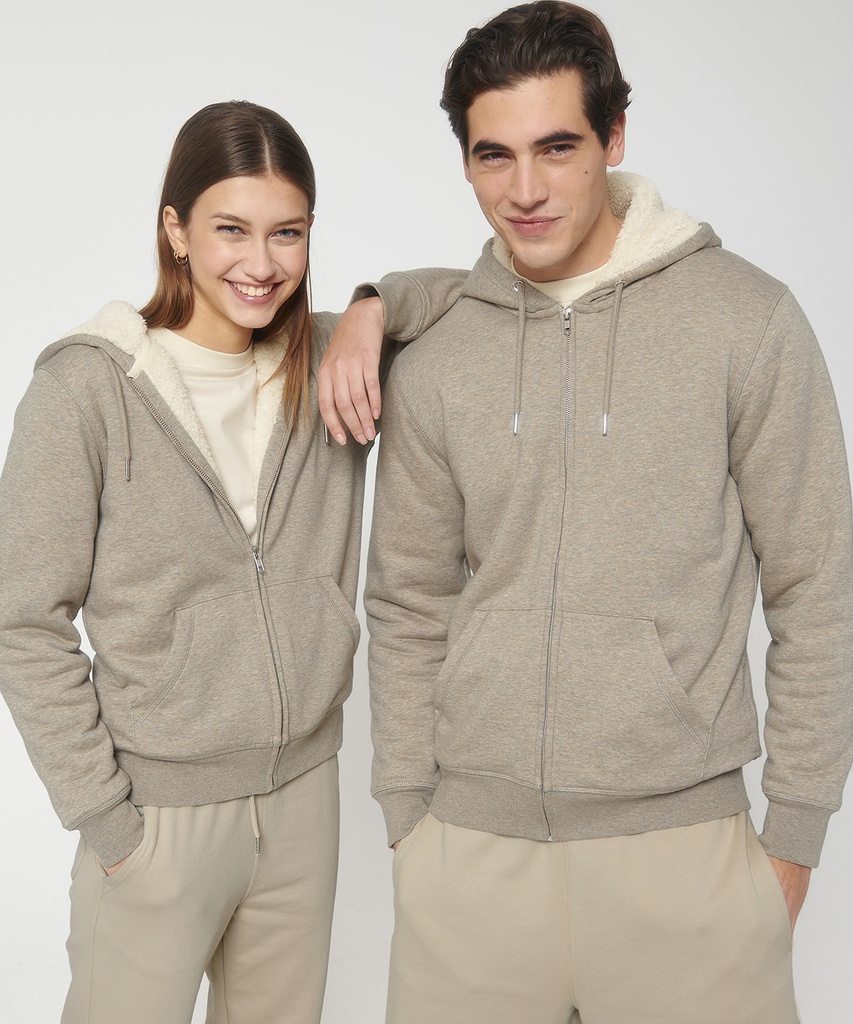 Zipped Sherpa Hoodie | Unisex | Organic Cotton🌿